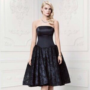 NWT Zac Posen Truly Black Formal Strapless Dress w/Ballerina skirt in Women's 2